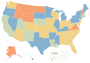 Military veterans in state legislatures for 2021